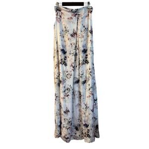 Show Me Your MuMu Sirene Maxi Dress Size Small Satin Strapless Bouquet Beauty